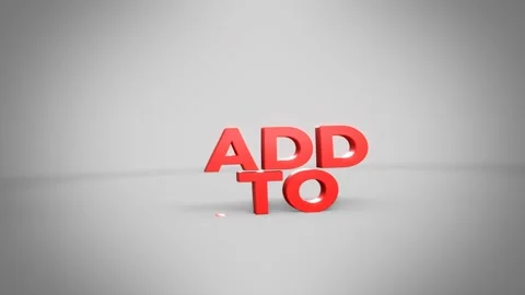 Add to cart - text pop three lines video animation Video stock 221497630