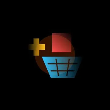 Add to cart. Vector icon in gradient style Illustrazione stock