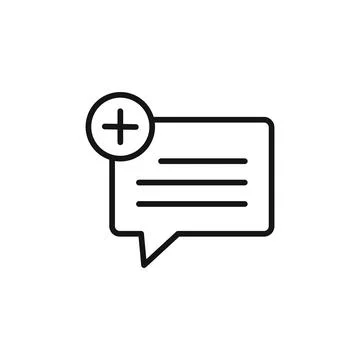 Add chat logo sign vector outline Stock Illustration