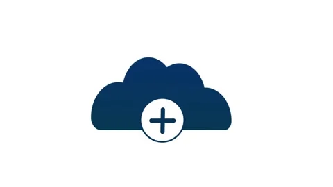 Add from cloud icon, cloud computing minus sign logotype simple animation. Video stock 259800396