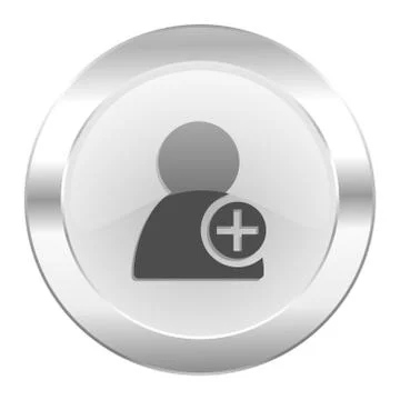 Add contact chrome web icon isolated. Stock Illustration
