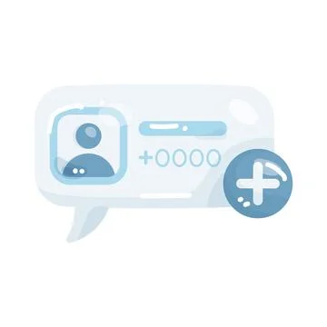 Add contact message Stock Illustration