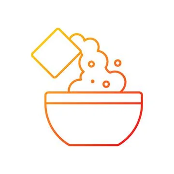 Add cooking ingredient gradient linear vector icon Illustrazione stock