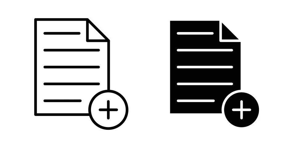 Add document icon concept. best for web design Illustrazione stock