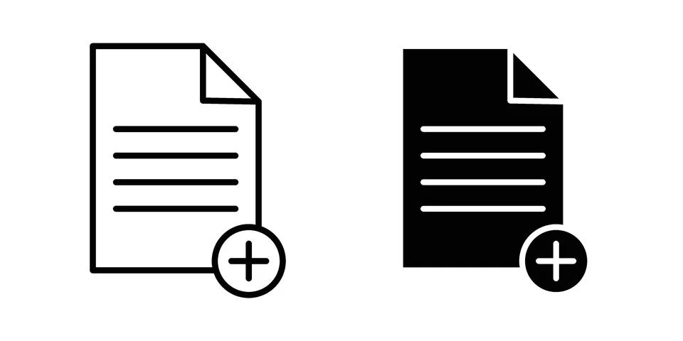 Add document icon or illustration vector symbols Stock Illustration