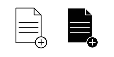 Add document icon symbol. Flat Vector illustration Stock Illustration