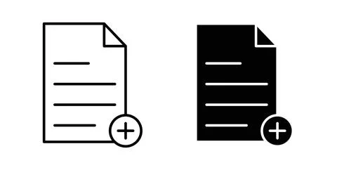 Add document icon vector art Illustrations Stock Illustration
