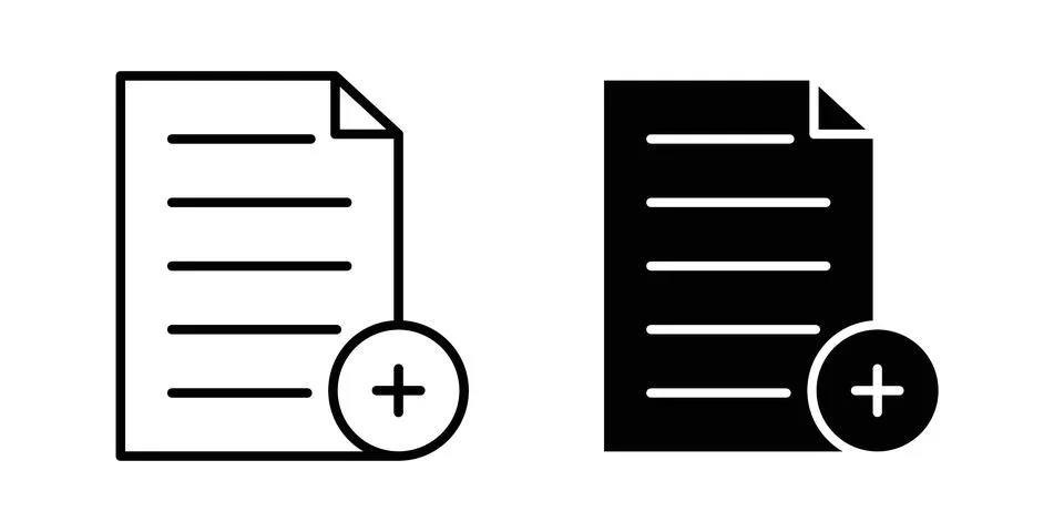 Add document icon vector editable eps10 Stock Illustration