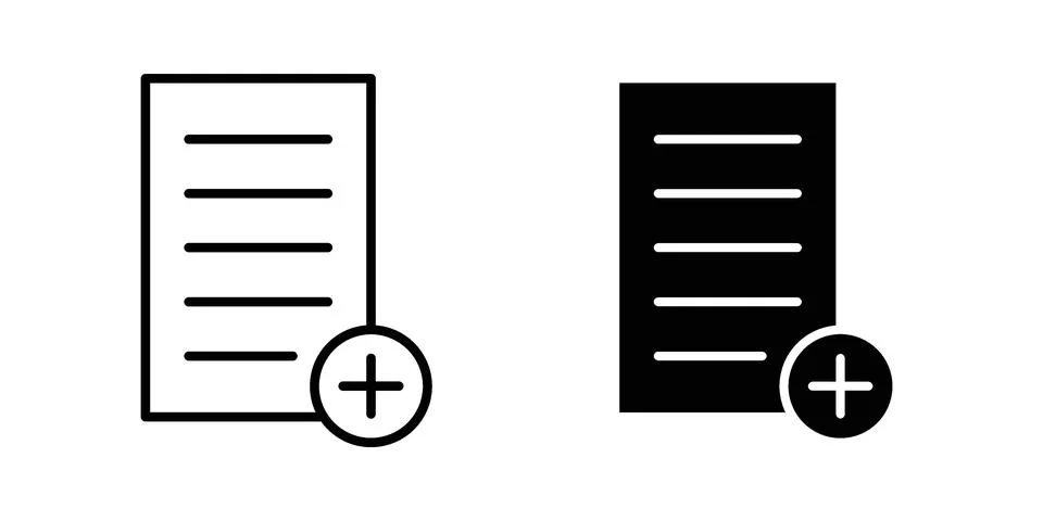 Add document icon vector, illustration icon set Stock Illustration