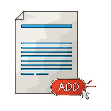 Add Document illustration Illustrazione stock
