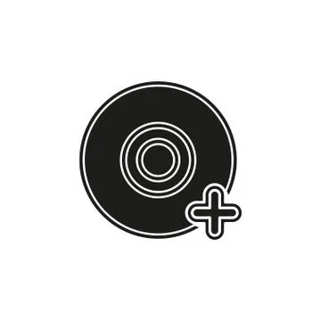 Add dvd - vector cd compact disc illustration, digital data information icon Ilustración de archivo