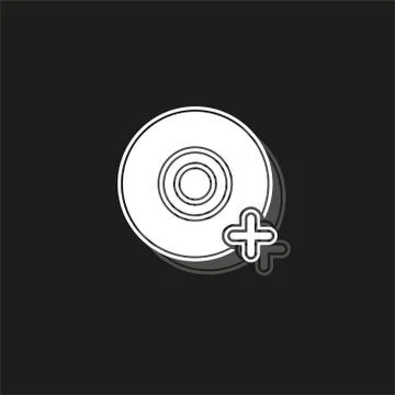 Add dvd - vector cd compact disc illustration, digital data information icon Ilustración de archivo
