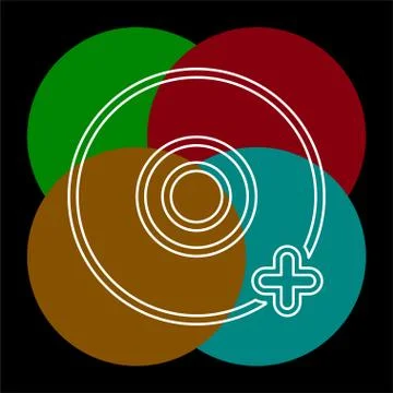 Add dvd - vector cd compact disc Stock Illustration