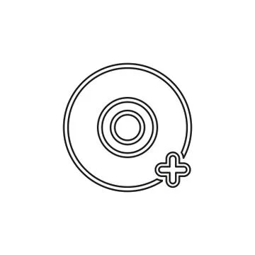 Add dvd - vector cd compact disc Stock Illustration