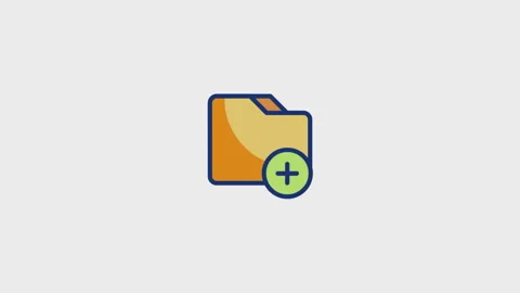 Add Folder Animated Icon Stock Footage 320226478