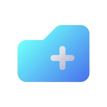 Add to folder pixel perfect flat gradient two-color ui icon 스톡 일러스트