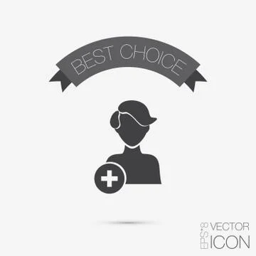 Add friend avatar Stock Illustration