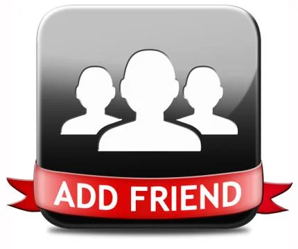 Add friend button Stock Illustration