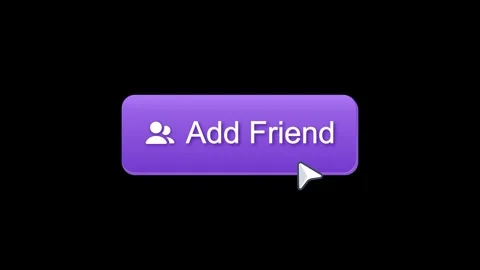 Add Friend to Friends Button Animation, Social Media UI Motion Graphic, Curs Vídeos de archivo 336035625