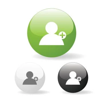Add friend icon web Stock Illustration