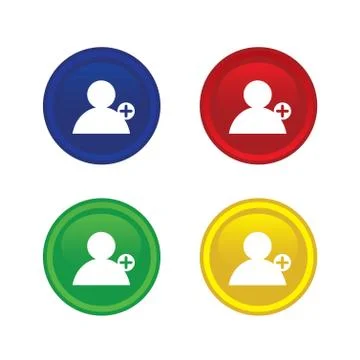 Add friend icon web Stock Illustration