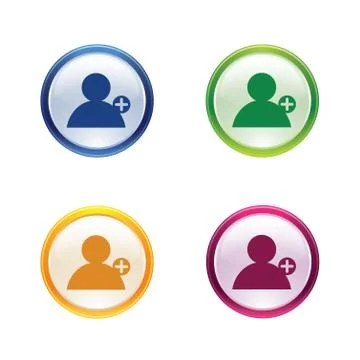 Add friend icon web Illustrazione stock