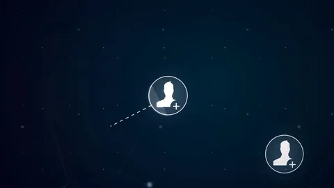 Add Friends Network Icon Link Connection Technology Loop Animation 4K 動画素材 69817002