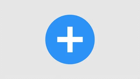 "Add" icon button animation, transparent background embed. Stock Footage 293115914