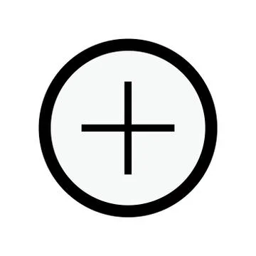Add icon circle plus button vector illustration. Stock Illustration
