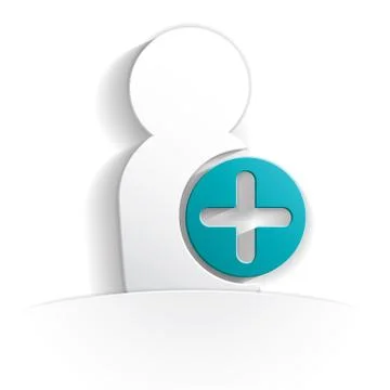 Add icon paper Stock Illustration