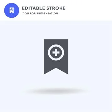 Add icon vector, filled flat sign, solid pictogram isolated on white, logo Illustrazione stock