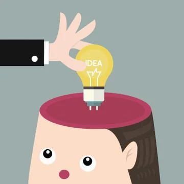 Add Ideas concept, flat design Illustrazione stock
