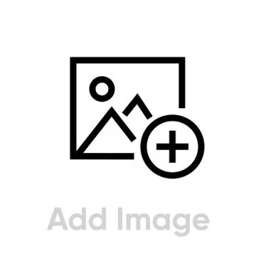 Add Image icon. Editable Vector Outline. イラスト素材
