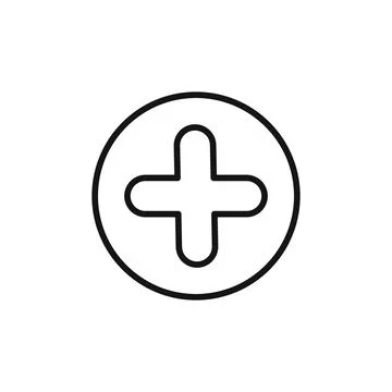 Add logo sign vector outline Illustrazione stock
