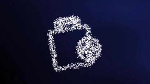 Add luggage  in particles effect Stock Illustration