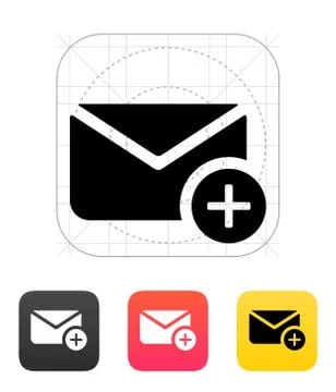 Add mail icon. Vector illustration 스톡 일러스트