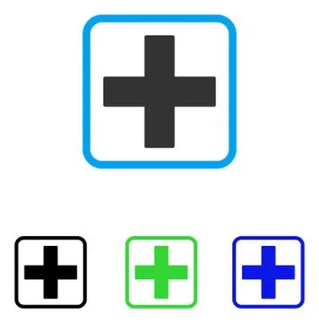 Add Math Operation Framed Icon Illustrazione stock