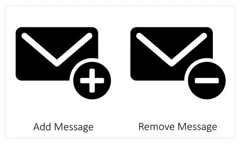 Add Message and Remove Message Stock Illustration