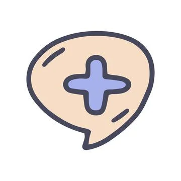 Add message color vector doodle simple icon 스톡 일러스트