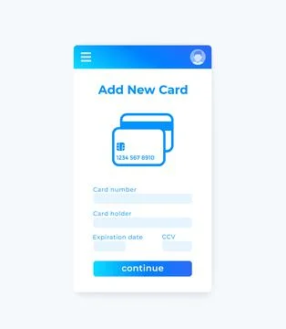 Add new card, vector mobile ui イラスト素材