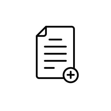 Add New Document Icon Perfect for File Management Stock Illustration