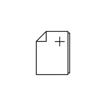 Add New File Document Plus Line Ilustración de archivo