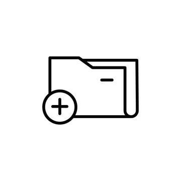 Add New Folder Icon Ideal for Organizing Files Illustrazione stock