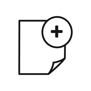 Add new icon linear graphics set vector Illustrazione stock