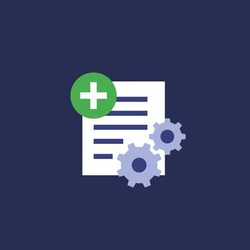Add new project icon, vector Illustrazione stock