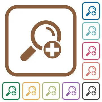 Add new search term simple icons Stock Illustration