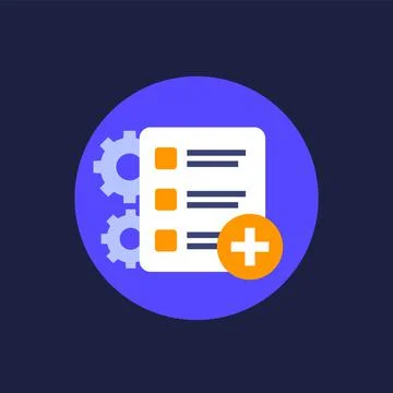 Add new task or project vector icon Illustrazione stock