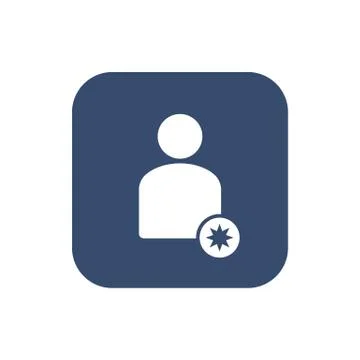 Add new user account flat icon for apps. Stock Illustration