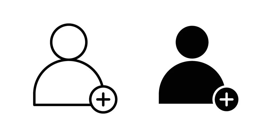 Add a new user icon modern style vectors set Stock Illustration