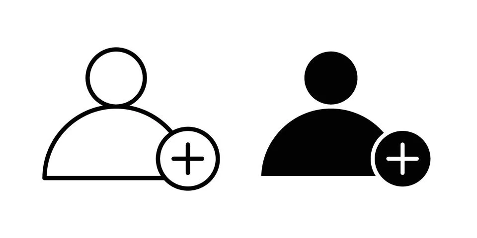 Add a new user icon vector, illustration icon set Stock Illustration